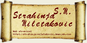 Strahinja Miletaković vizit kartica